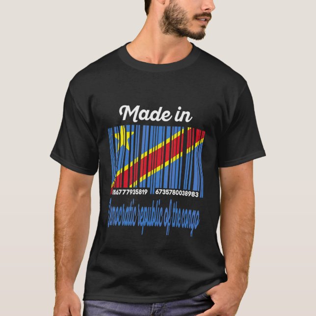 T-shirt Fait République Démocratique Du Congo (Devant)