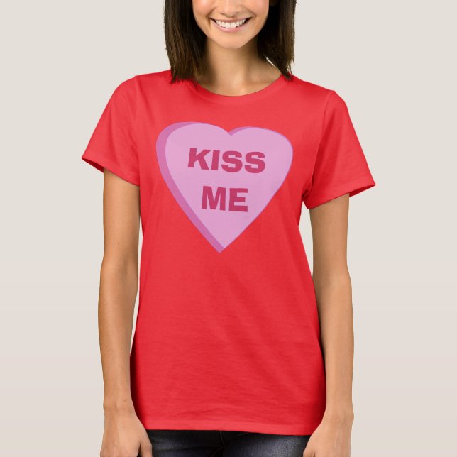 T-shirt fait sur commande de coeur de sucrerie (Devant)