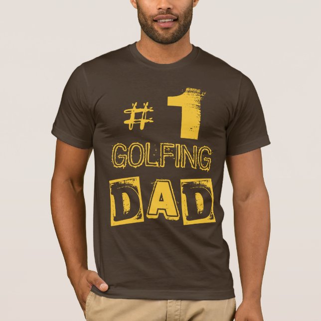 T-shirt fait sur commande de papa de GOLFEUR du (Devant)