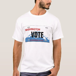 T-shirt fait sur commande de plaque minéralogique