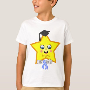 T-shirt fait sur commande d'étoile de l'obtention