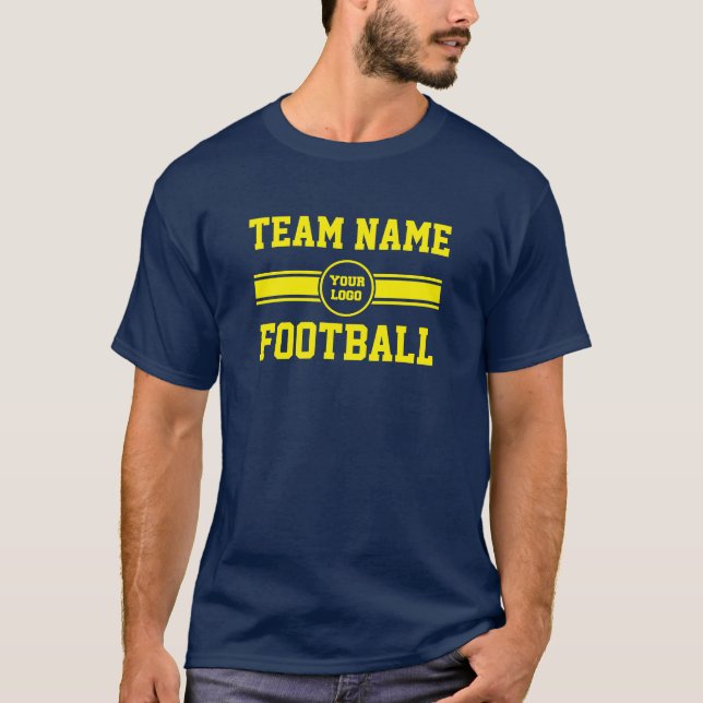 T-shirt fait sur commande du football d'équipe (Devant)