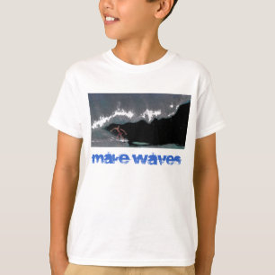 T-shirt Faites à des garçons de canalisation de vagues l