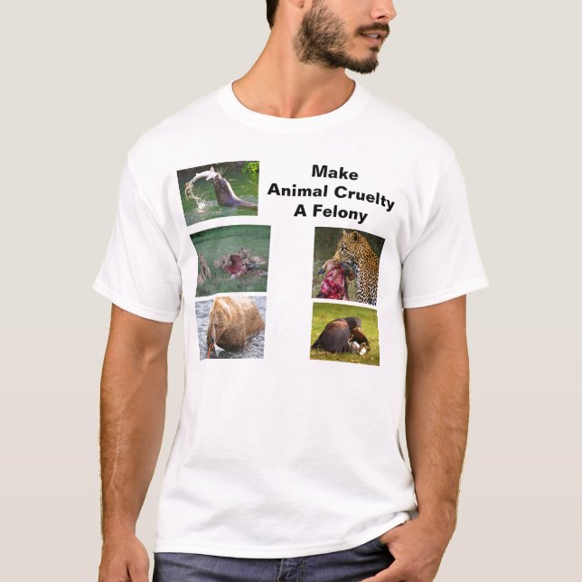 T-shirt Faites à la cruauté animale un crime (Devant)