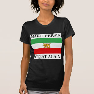 T-shirt Faites à Perse grand encore - Shah du drapeau de