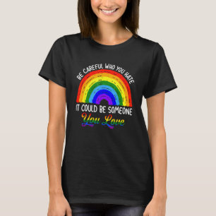 T-shirt Faites attention à qui vous détestez Drapeau de la