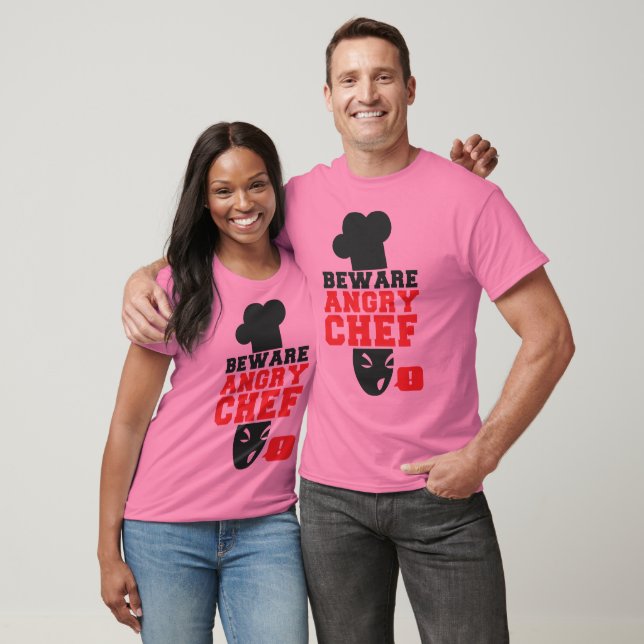 T-shirt FAITES ATTENTION CHEF EN COLÈRE ! cuisiner cuisine (Unisexe)