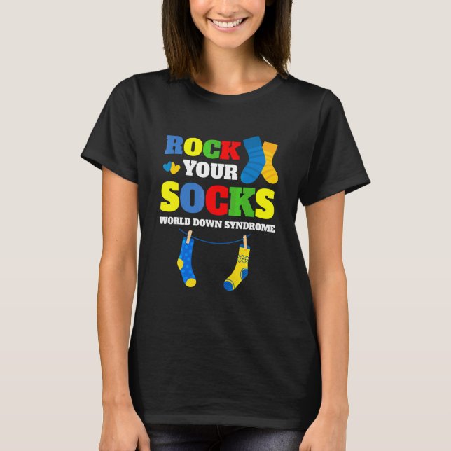T-shirt Faites bouger vos chaussettes Syndrome de Down de  (Devant)