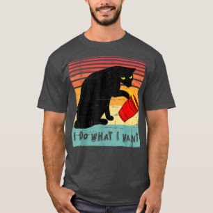 T-shirt Faites Ce Que Je Veux Chat Noir Vintage Mon Amour