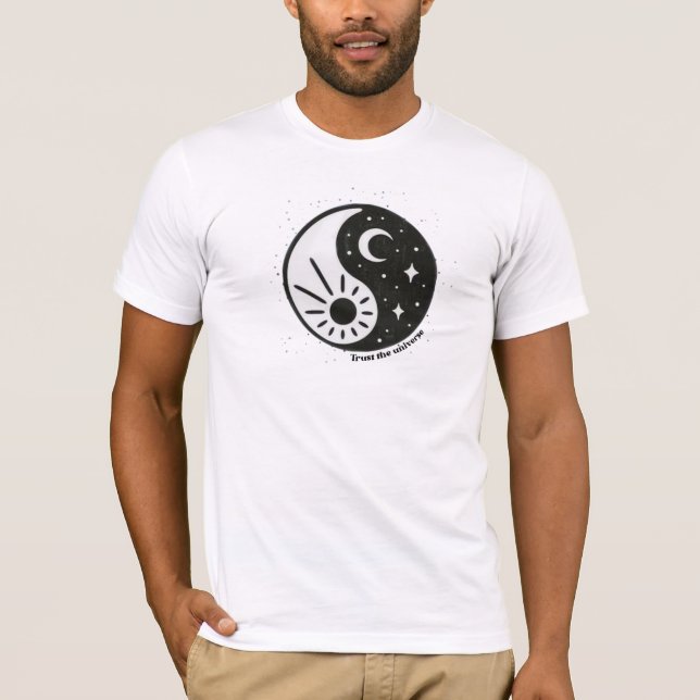 T-shirt Faites confiance à l'univers Ying Yang (Devant)