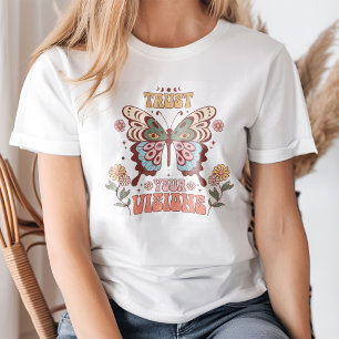 T-shirt "Faites confiance à votre vision" Boho Moth Moon F