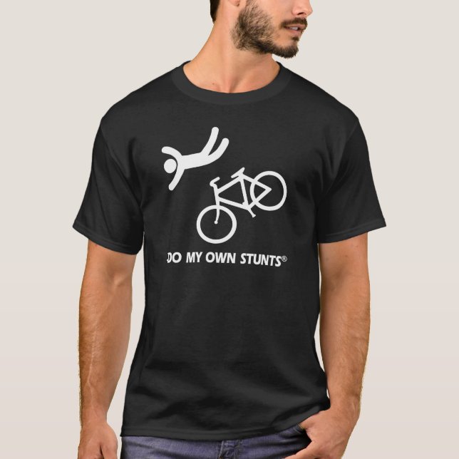T-shirt Faites du vélo mes propres cascades (Devant)