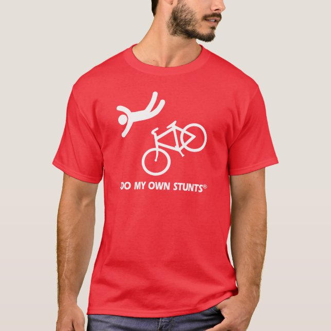 T-shirt Faites du vélo mes propres cascades (Devant)