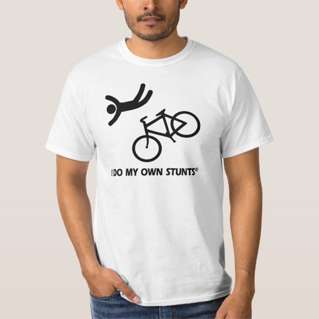 T-shirt Faites du vélo mes propres cascades (Devant)