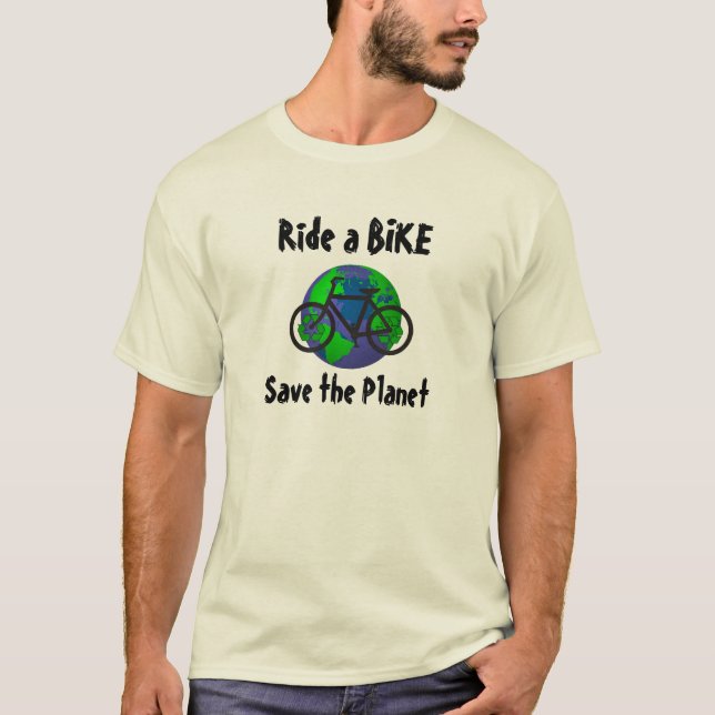T-shirt Faites du vélo...Sauvez la planète ! (Devant)