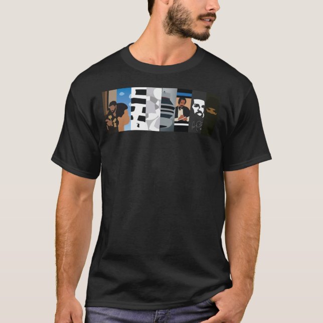 T-shirt Faites glisser les couvertures d'albums minimales  (Devant)