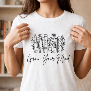 T-shirt Faites Grandir Votre Esprit Amoureux des Livres La