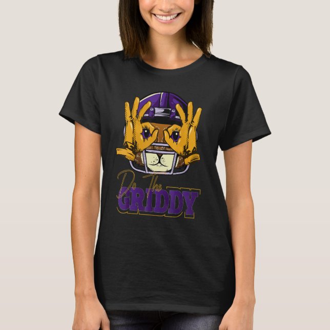 T-shirt Faites la danse grisonnante, Funny Griddy Chat tou (Devant)