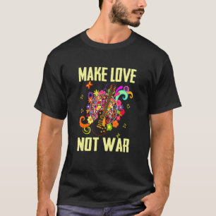 T-shirt Faites l'amour pas la guerre Slogan hippie Groovy