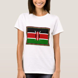 T-shirt Faites-le Kenyan magnifique Inspirational Flag cou