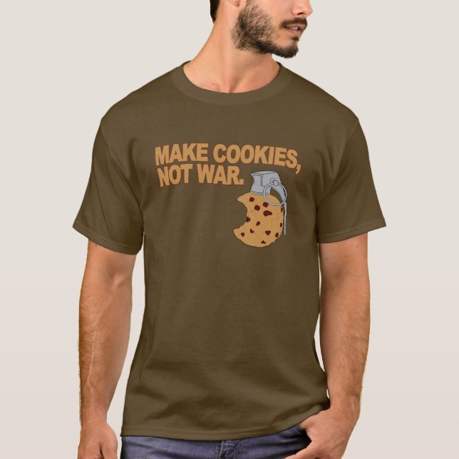 T-shirt Faites les biscuits, pas guerre (Devant)