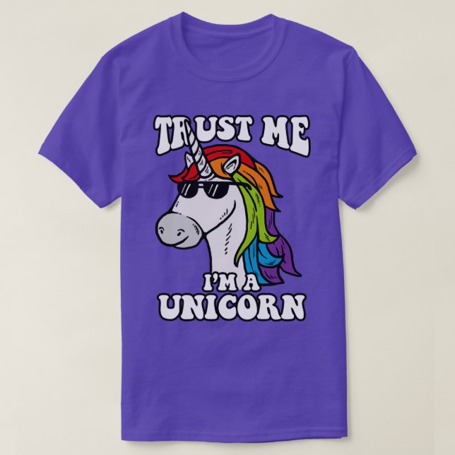 T-shirt Faites-moi confiance Im A Unicorn (Design devant)