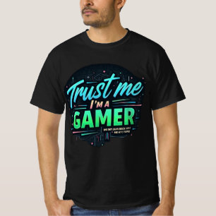 T-shirt Faites-moi confiance, je suis un jeu coloré de gam