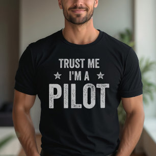T-shirt Faites-moi confiance, je suis un pilote Vintage dr