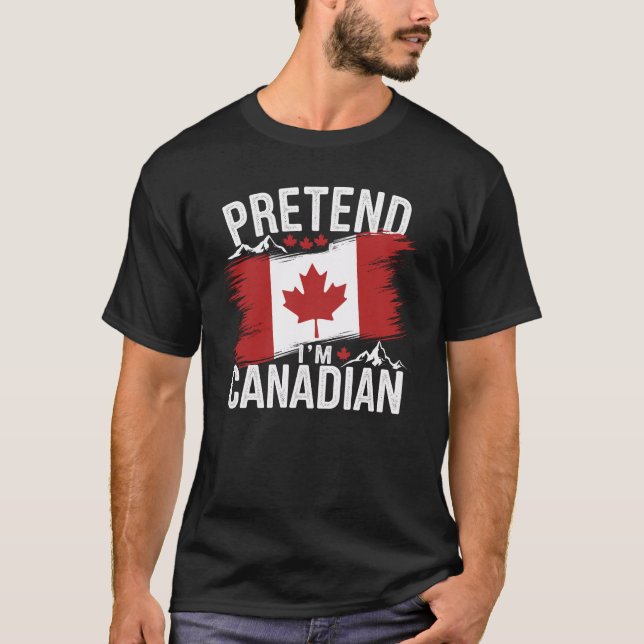 T-shirt Faites semblant que je suis un drapeau feuille d'é (Devant)
