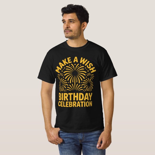 T-shirt Faites un voeu anniversaire Tee (Devant entier)