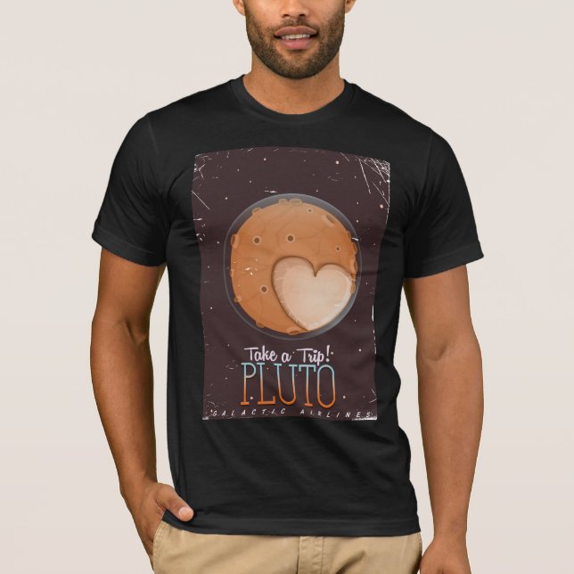 T-shirt Faites un voyage ! Affiche de voyage sur Pluton (Devant)
