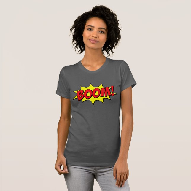 T-shirt Faites une déclaration : BOOM ! Effet Texte de ban (Devant entier)