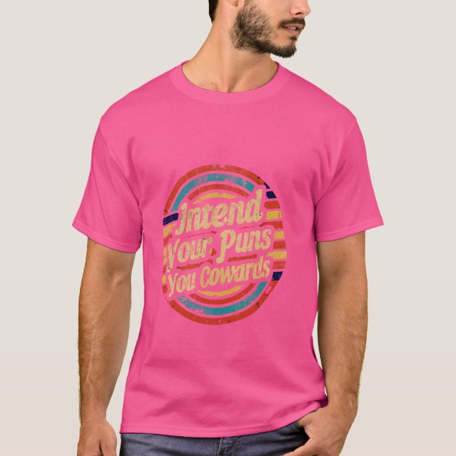 T-shirt Faites Vos Puns, Vos Cowers — (Devant)