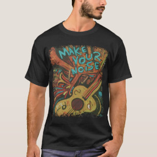 T-shirt Faites Votre Bruit Musique de Guitare Abstraite Ar