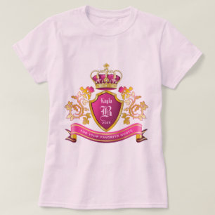T-shirt Faites votre propre armoiries Des perles de couron