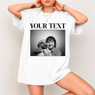 T-shirt Faites Votre Propre Photo Vintage & Texte Cusom 90