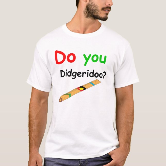 T-shirt Faites-vous couleur verte de didgeridoo (Devant)
