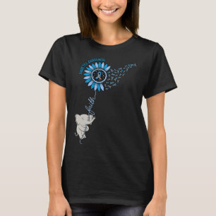 T-shirt Faith Diabetes Sensibilisation Blue Ribbon Mois Di