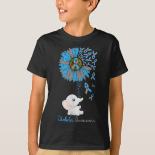 T-shirt Faith Elephant &amp; Tournesol Type 1 Diabète Awa