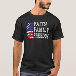 T-shirt Faith Family Freedom Usa