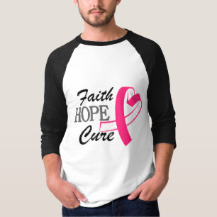 T-shirt Faith Hope Cure Rose Ruban Cancer du sein Prix