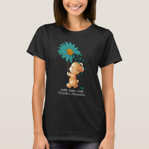 T-shirt Faith Hope Cure Turquoise Tourette de sensibilisat