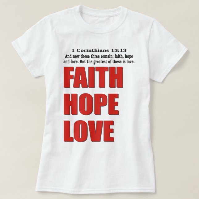 T-shirt Faith Hope Love (Design devant)