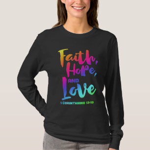 T-shirt Faith Hope Love 1 Corinthiens 1313 Bible Verse Chr