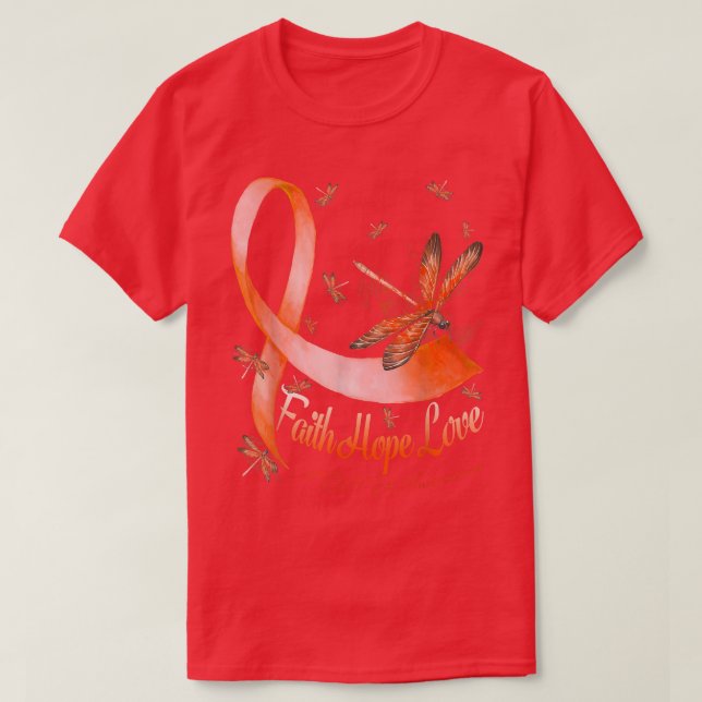T-shirt Faith Hope Love ADHD Sensibilisation Dragonfly (Design devant)