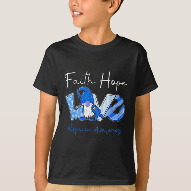 T-shirt Faith Hope Love Alopecia Awareness 3 (Devant)