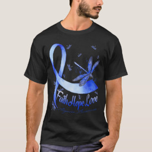 T-shirt Faith Hope Love Alopecia Awareness Dragonfly