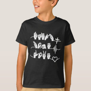 T-shirt Faith Hope Love ASL American Sign Language