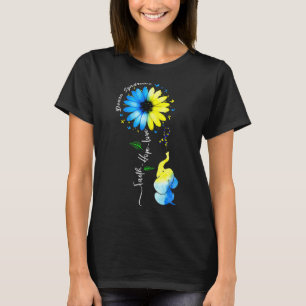 T-shirt Faith Hope Love Awareness Syndrome de Down The Blu