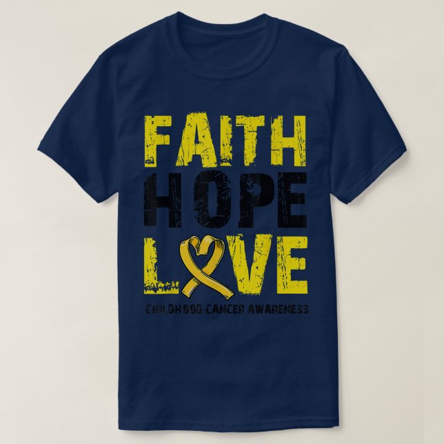 T-shirt Faith Hope Love Childhood Cancer Awareness1644 (Design devant)